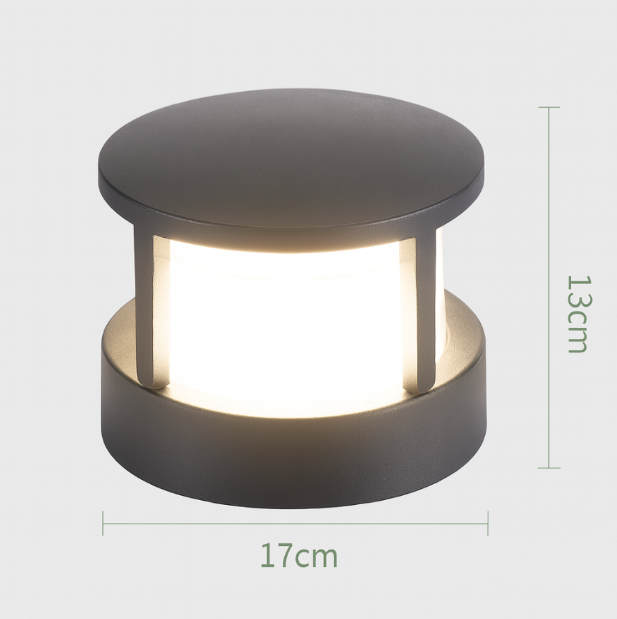 Buitenlamp Sokkel Modern LED met Keuze uit Rond of Vierkant Ontwerp