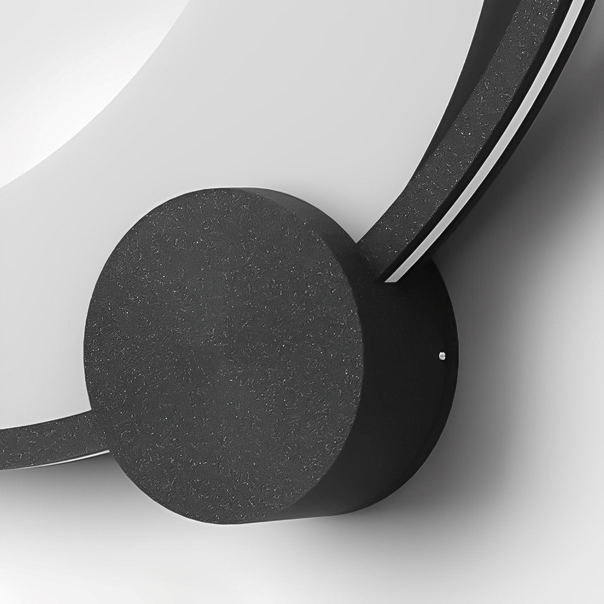 Buitenwandlamp Modern met Maanvorm en Ronde Ring voor Tuin en Gevel