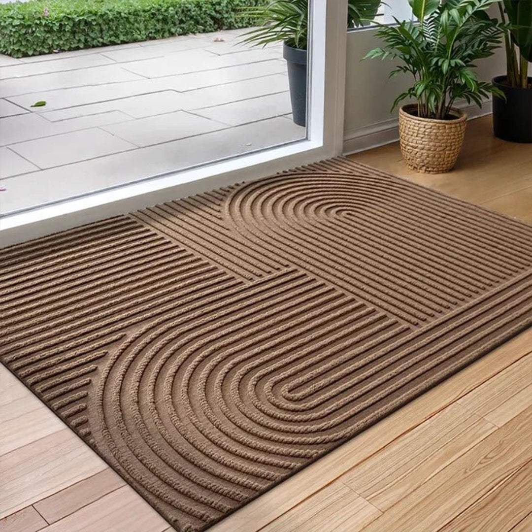 Deurmat Antislip met Geometrisch Patroon en Getextureerde Vezels