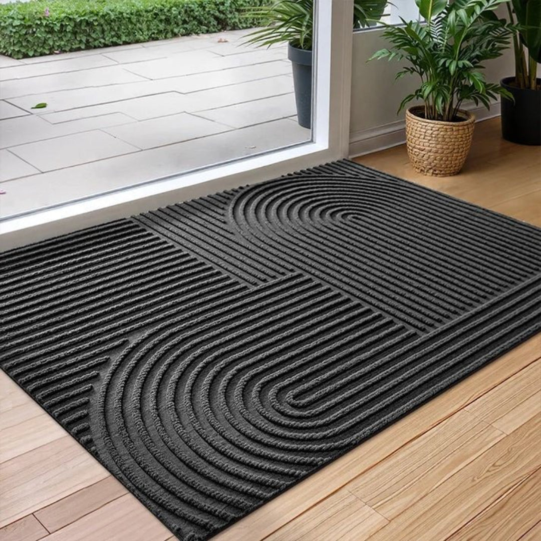 Deurmat Antislip met Geometrisch Patroon en Getextureerde Vezels