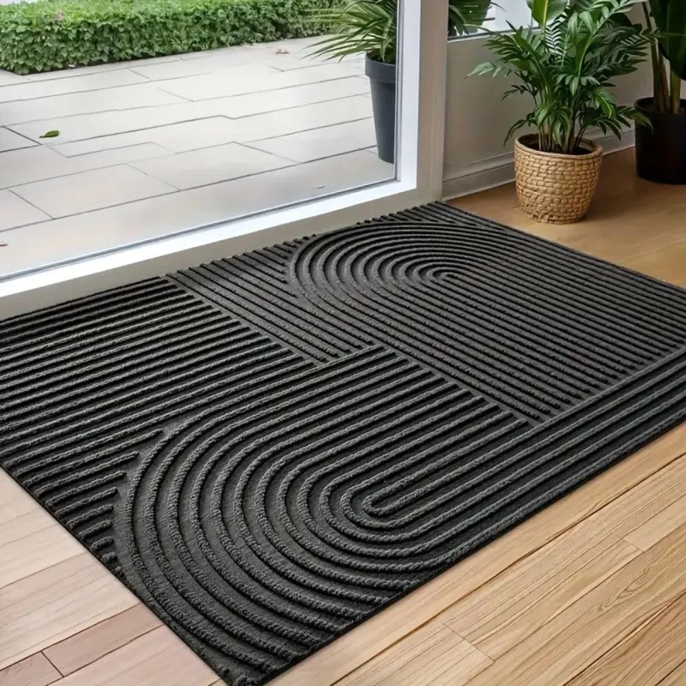 Deurmat Boog Patroon met Ribbeltextuur voor Binnen en Buiten