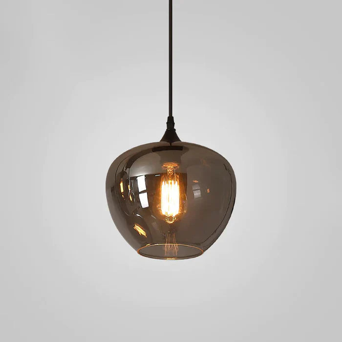 Hanglamp Modern met Gerookt Glazen Bol en Dimbare LED