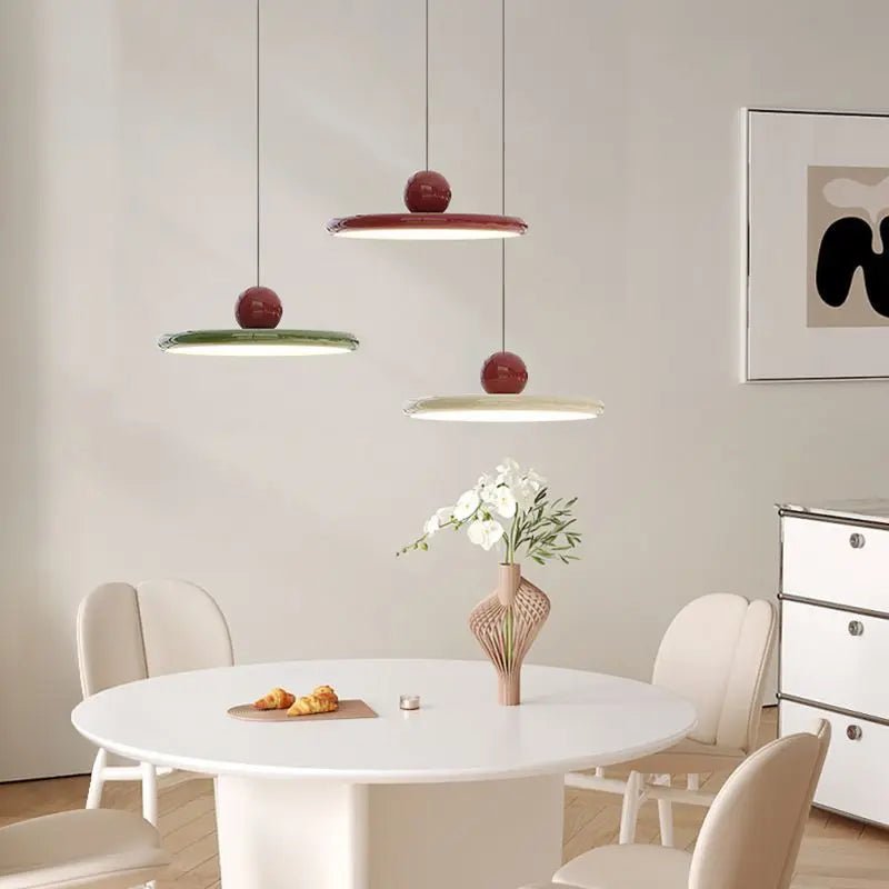 Hanglamp Retro met Ronde Schijfkap en Bol Modern LED