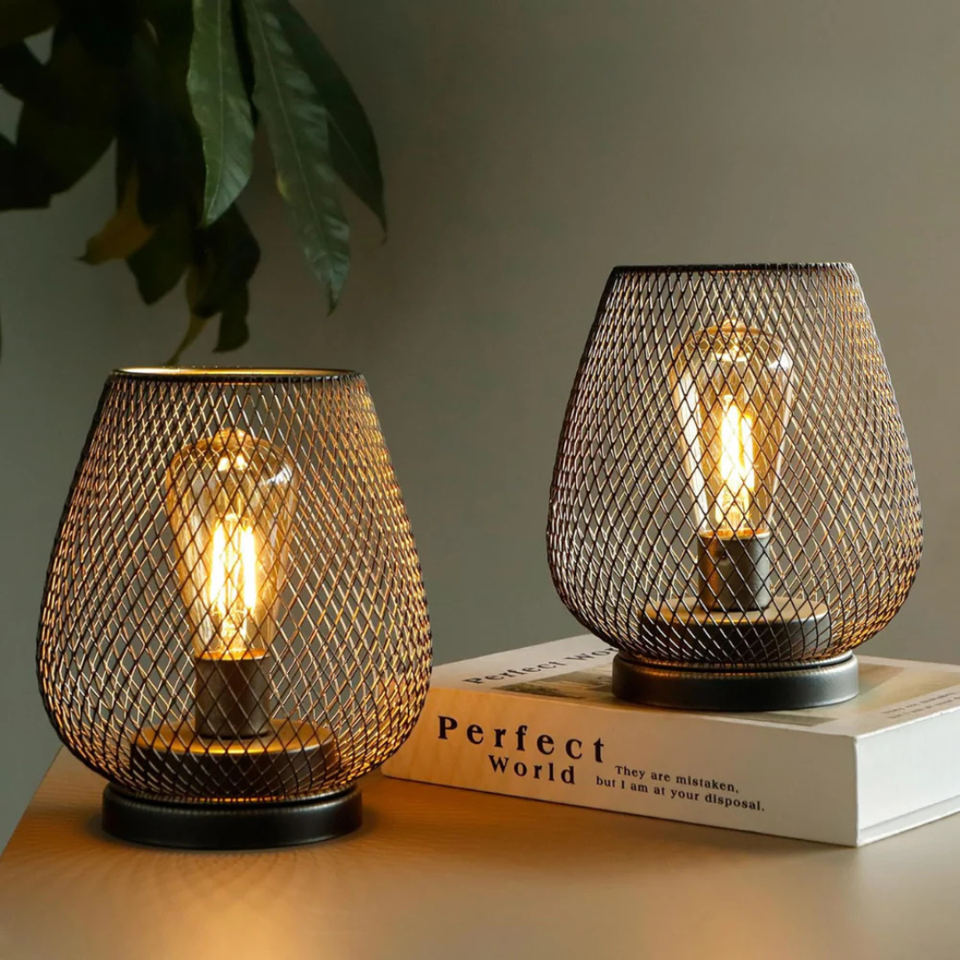 LED Lantaarn Draadloos Industrieel met Metalen Gaas