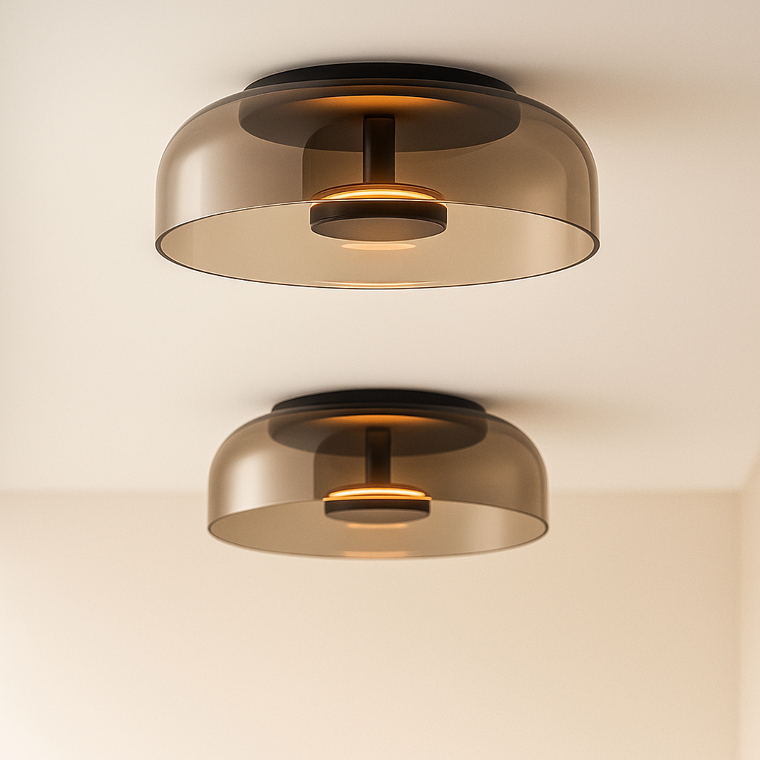 Plafondlamp Modern met Glazen Kap en Geïntegreerde LED