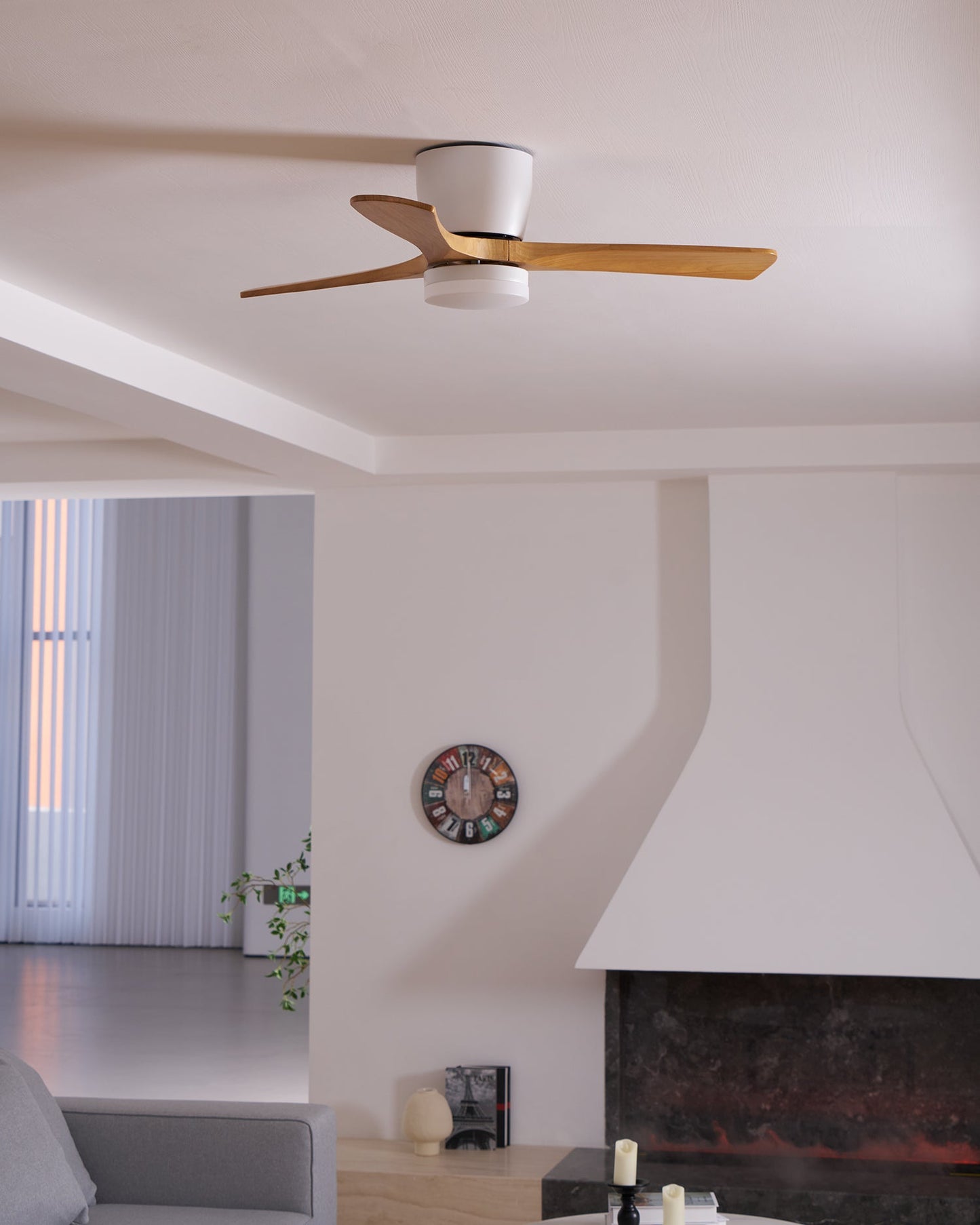 Plafondventilator Scandinavisch met LED Verlichting en Stille DC Motor