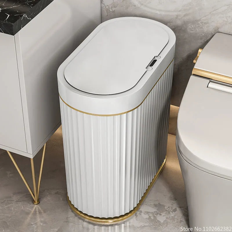 Prullenbak Badkamer met Bewegingssensor en Automatische Klep
