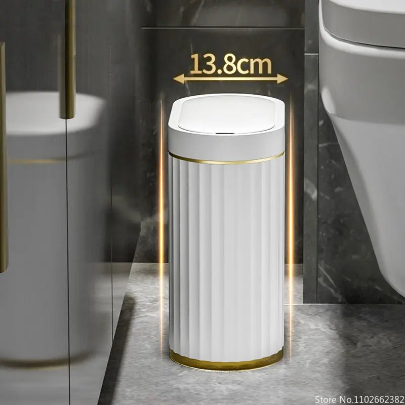 Prullenbak Badkamer met Bewegingssensor en Automatische Klep