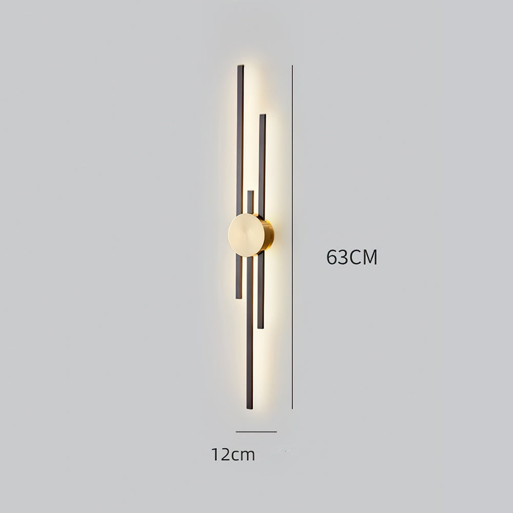 Wandlamp Modern met Verticale LED Staven en Ronde Basis