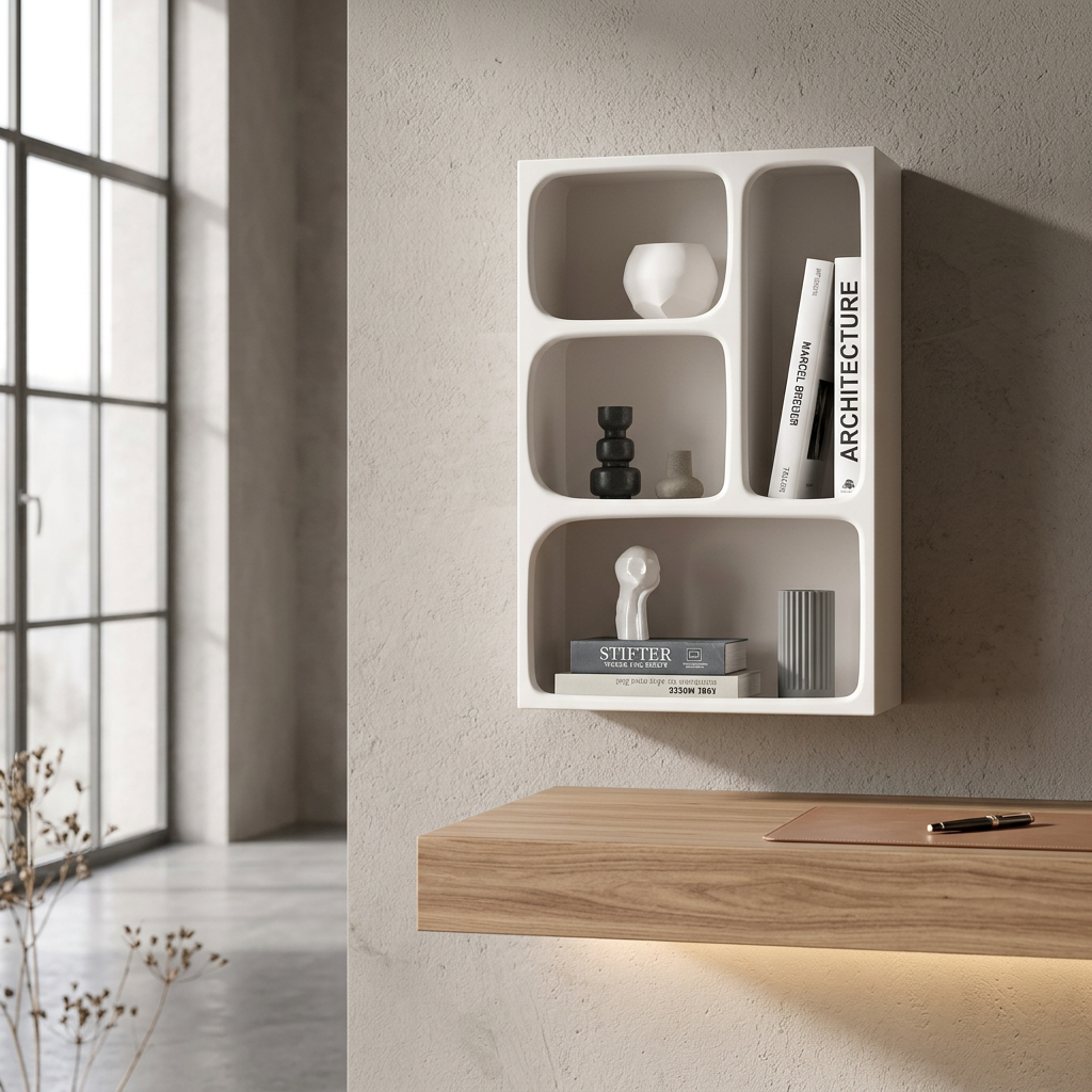 Wandrek met Afgeronde Vakken en Zwevend Montagesysteem