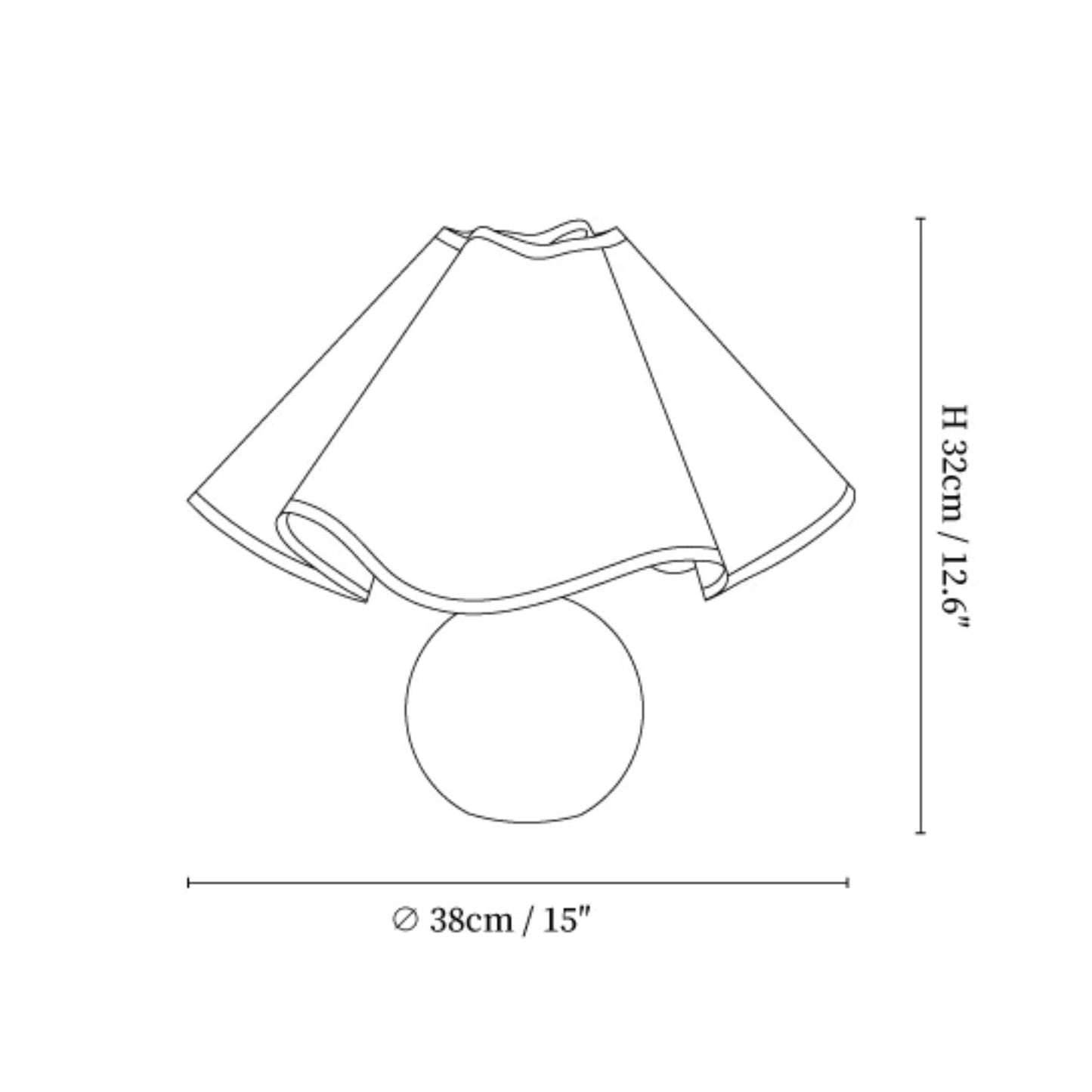 Tafellamp Modern met Sculpturaal Design en Golvende Kap 4