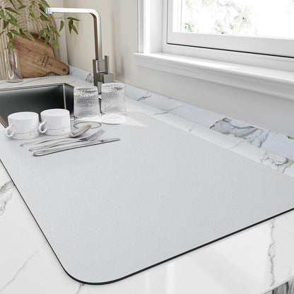 Afdruipmat Sneldrogend met Anti-Slip Rubberen Onderkant en Oprolbaar Design