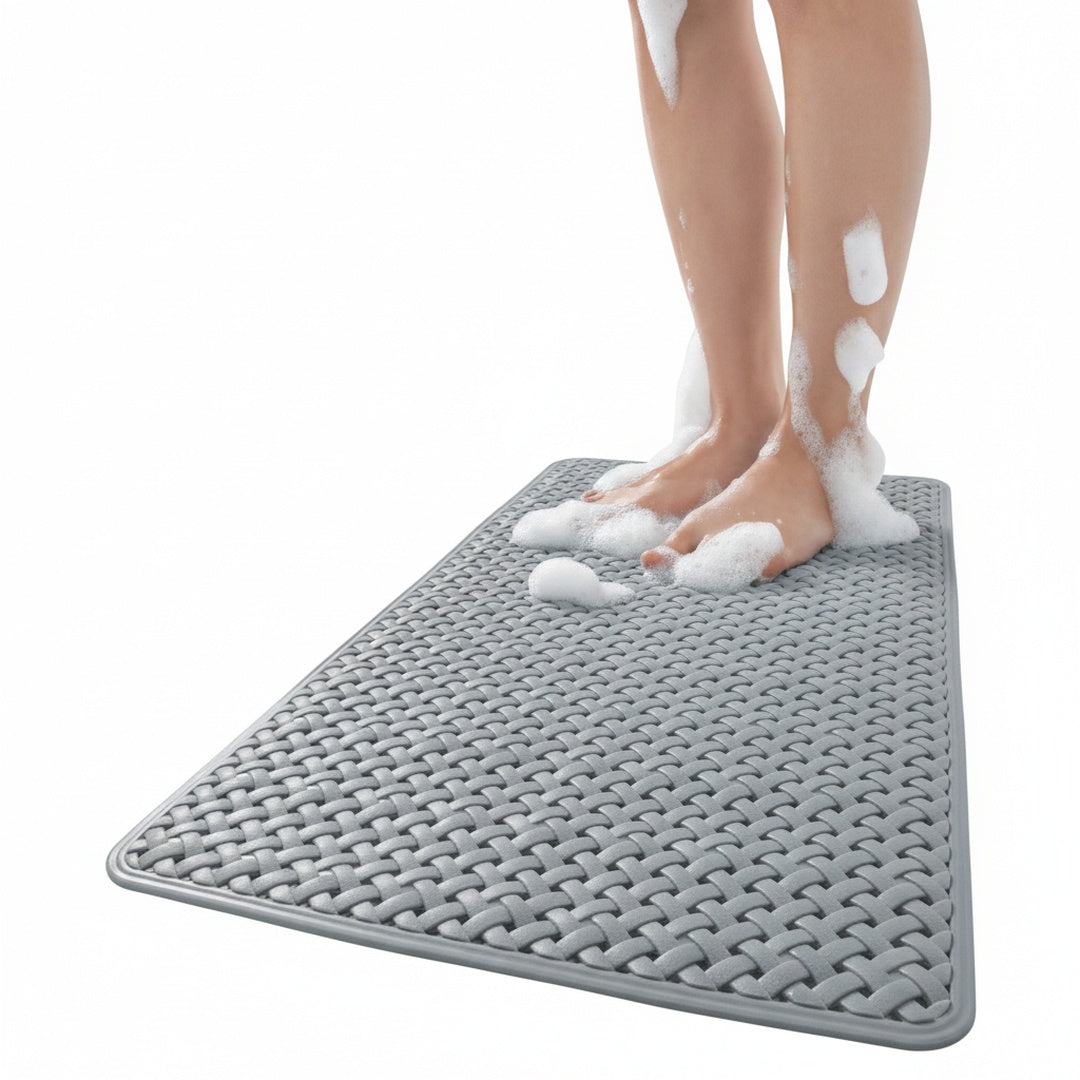 Antislip Douchematje voor Bad en Douche met Zuignappen en Vlecht Patroon