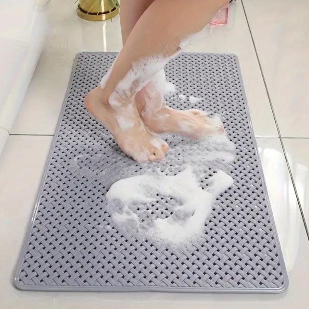 Antislip Douchematje voor Bad en Douche met Zuignappen en Vlecht Patroon