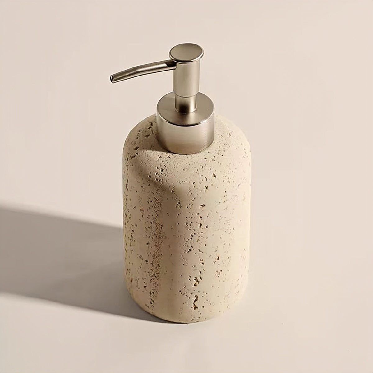 Badkamerset met Zeepdispenser, Tandenborstelhouder en Dienblad in Steenlook