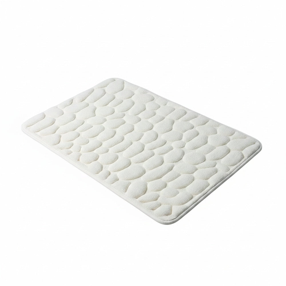 Badmat Antislip met Kiezelpatroon en Snelle Waterabsorptie