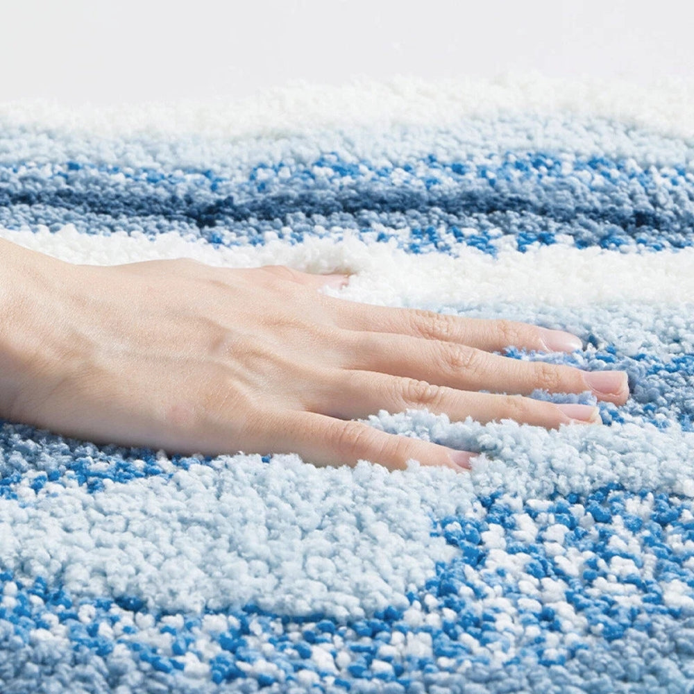 Badmat Antislip met Kustmotief en Voetafdrukdesign