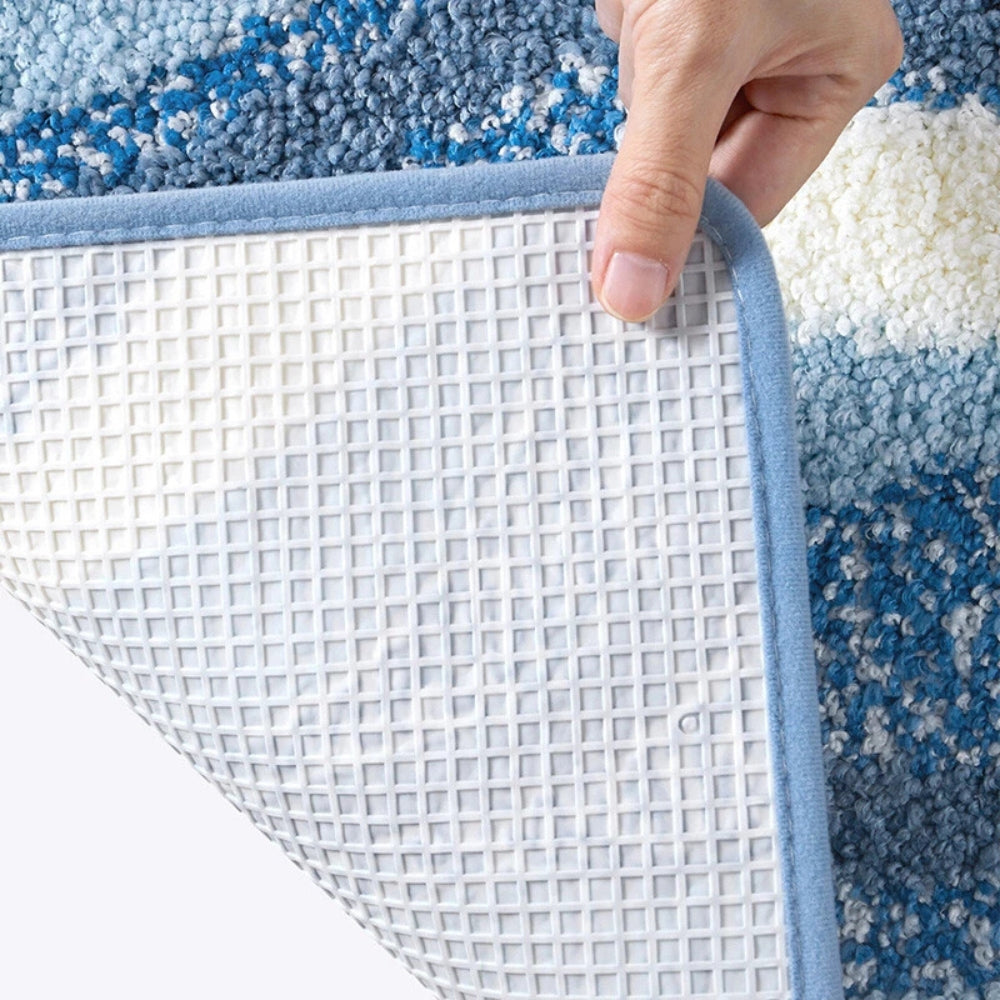 Badmat Antislip met Kustmotief en Voetafdrukdesign
