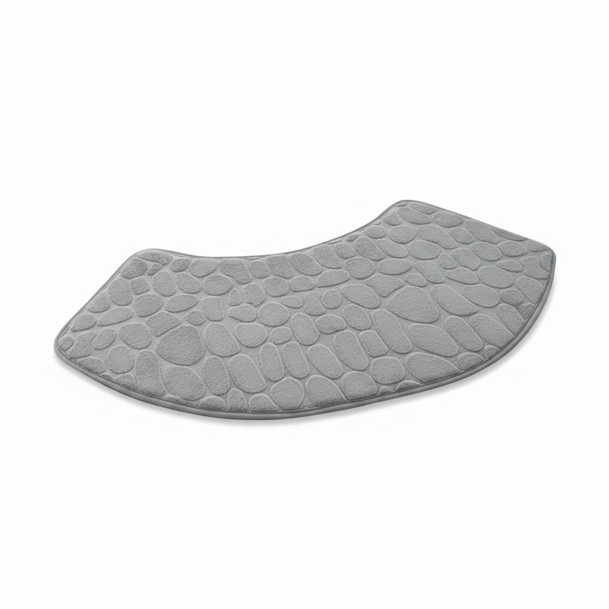 Badmat Gebogen Antislip met Kiezelmotief voor Hoekdouche en Toilet