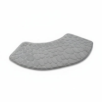 Badmat Gebogen Antislip met Kiezelmotief voor Hoekdouche en Toilet