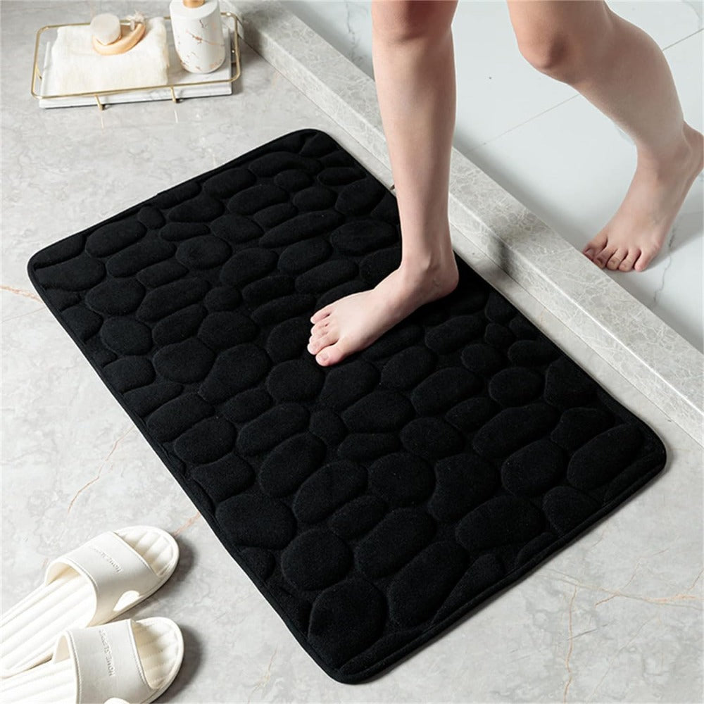 Badmat met Antislip Onderkant en Kiezelsteenpatroon