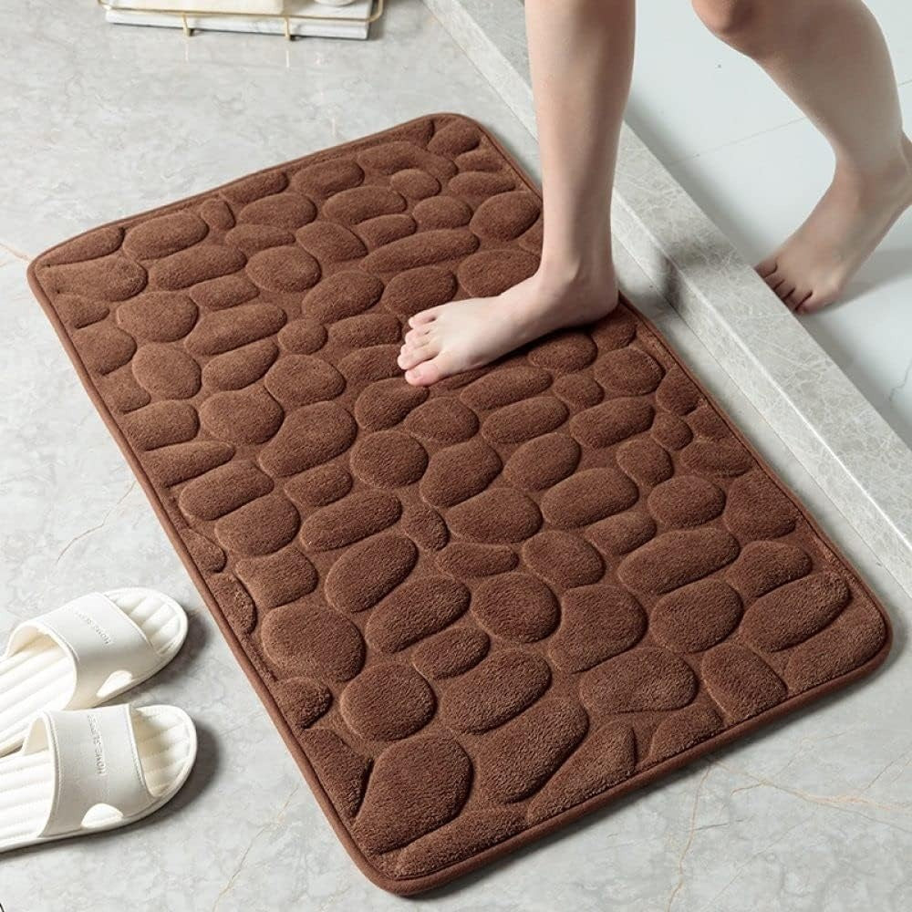 Badmat met Antislip Onderkant en Kiezelsteenpatroon