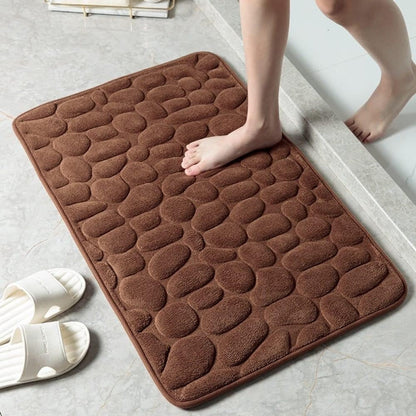 Badmat met Antislip Onderkant en Kiezelsteenpatroon