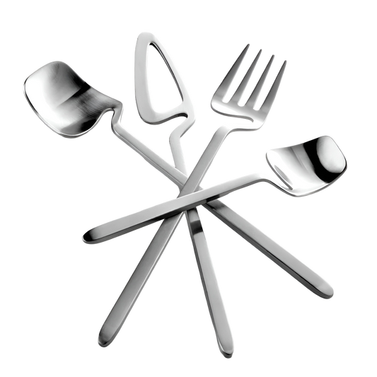 Bestekset Modern Design met Vork, Lepel en Taartschep Vaatwasserbestendig
