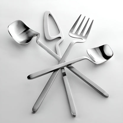 Bestekset Modern Design met Vork, Lepel en Taartschep Vaatwasserbestendig