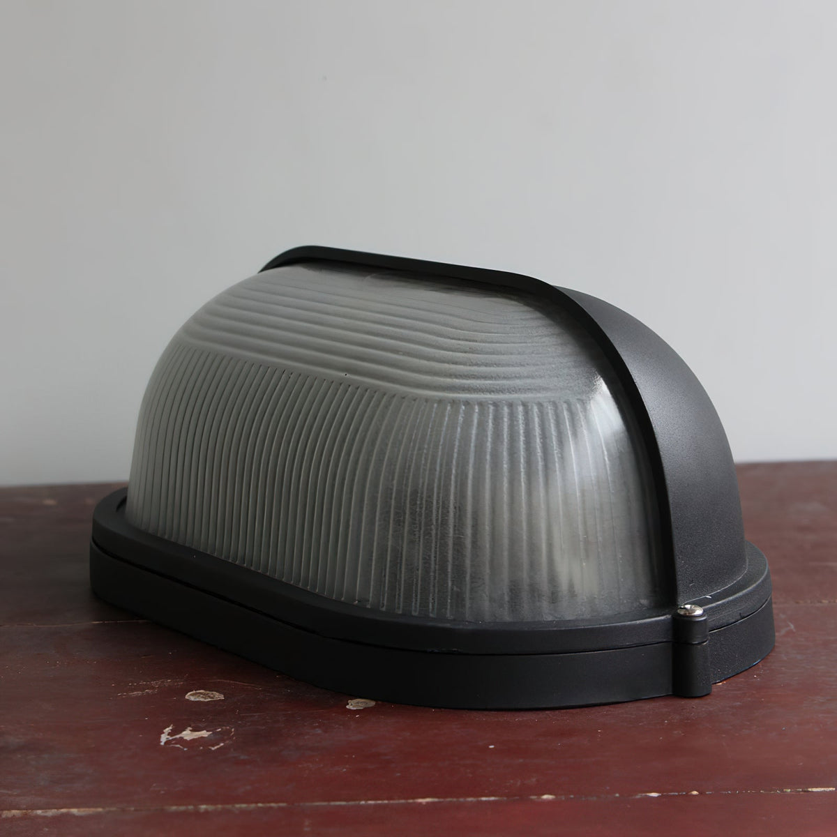 Buitenlamp Industrieel Ovaal met Matglazen Kap voor Wand