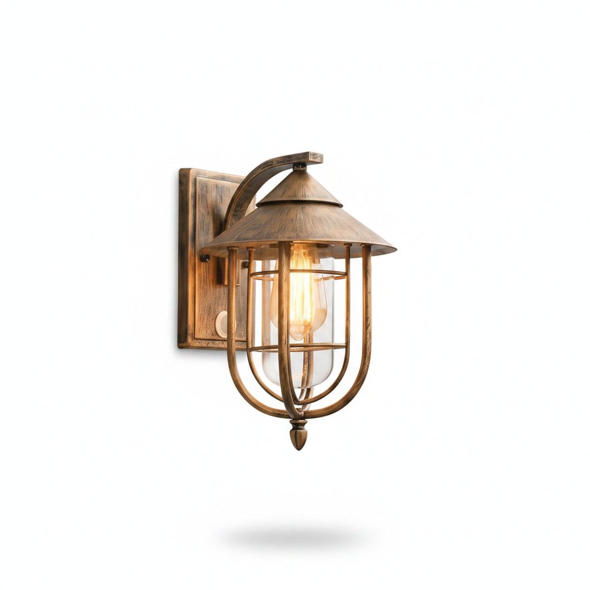Buitenlamp Vintage met Bewegingssensor en E27 Fitting voor Wand