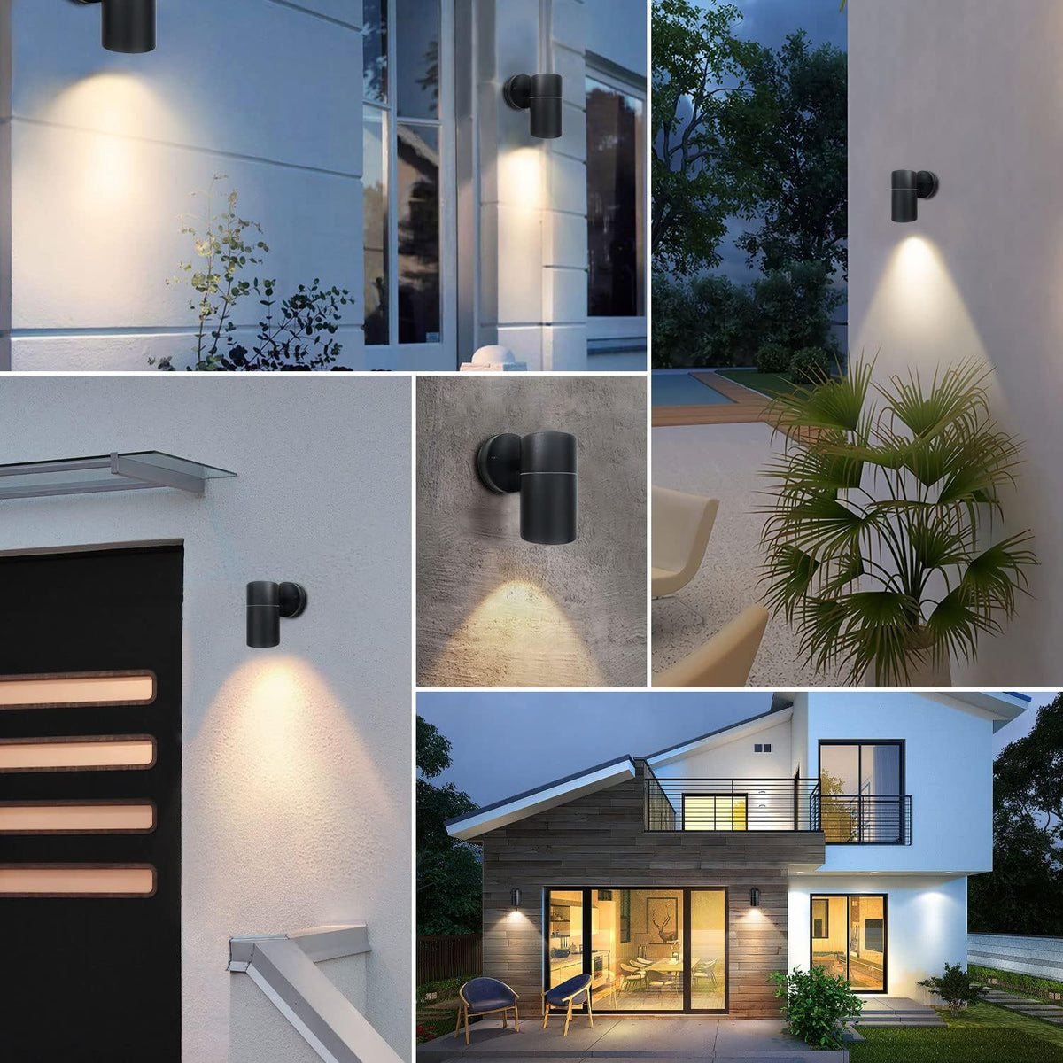 Buitenlamp Wandlamp Modern met Neerwaartse Verlichting en GU10 Fitting voor Buiten