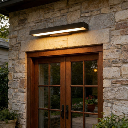 Buitenwandlamp Minimalist met Geïntegreerde LED en Rechthoekige Kap