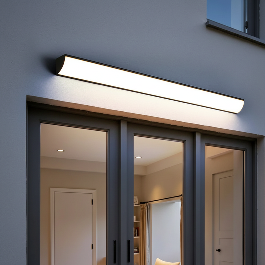 Buitenwandlamp Minimalistisch met Geïntegreerde LED en Slank Langwerpig Design