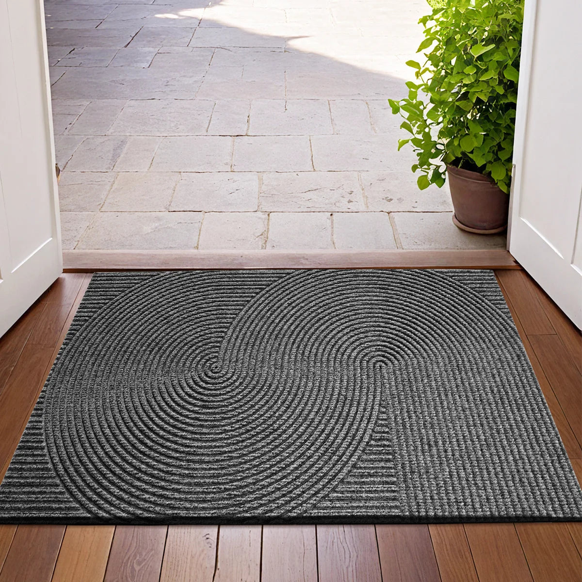 Deurmat Antislip met 3D Groefpatroon voor Binnen en Buiten
