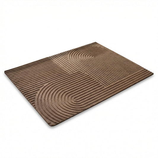 Deurmat Antislip met Geometrisch Patroon en Getextureerde Vezels