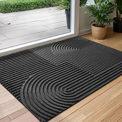 Deurmat Antislip met Geometrisch Patroon en Getextureerde Vezels