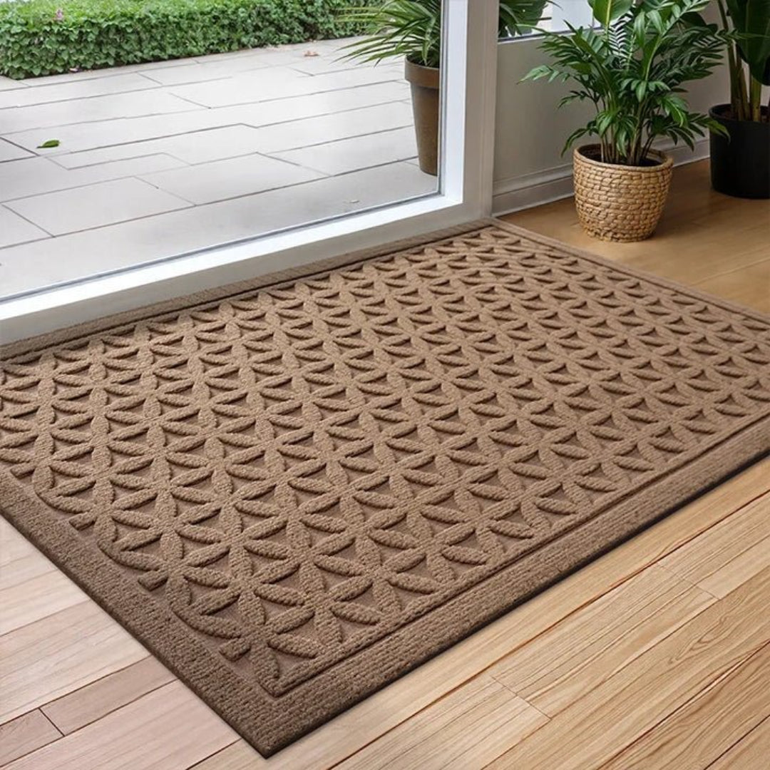 Deurmat Antislip met Geometrisch Patroon en Getextureerde Vezels