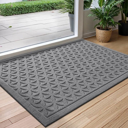 Deurmat Antislip met Geometrisch Patroon en Getextureerde Vezels