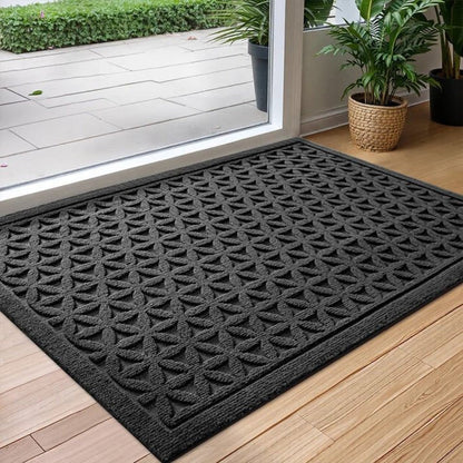 Deurmat Antislip met Geometrisch Patroon en Getextureerde Vezels