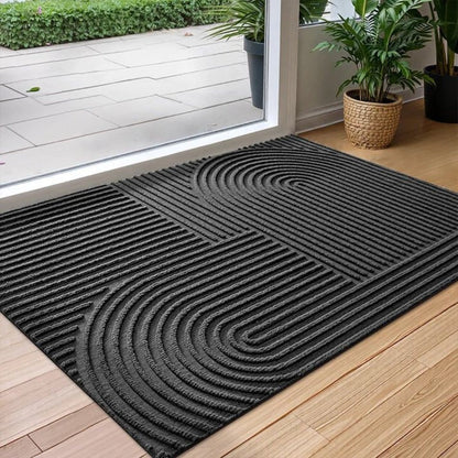 Deurmat Antislip met Geometrisch Patroon en Getextureerde Vezels