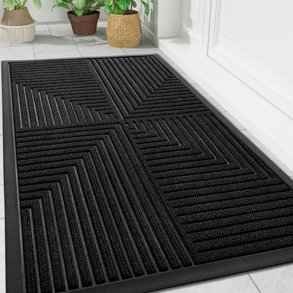 Deurmat Antislip voor Binnen en Buiten met Geometrisch Patroon