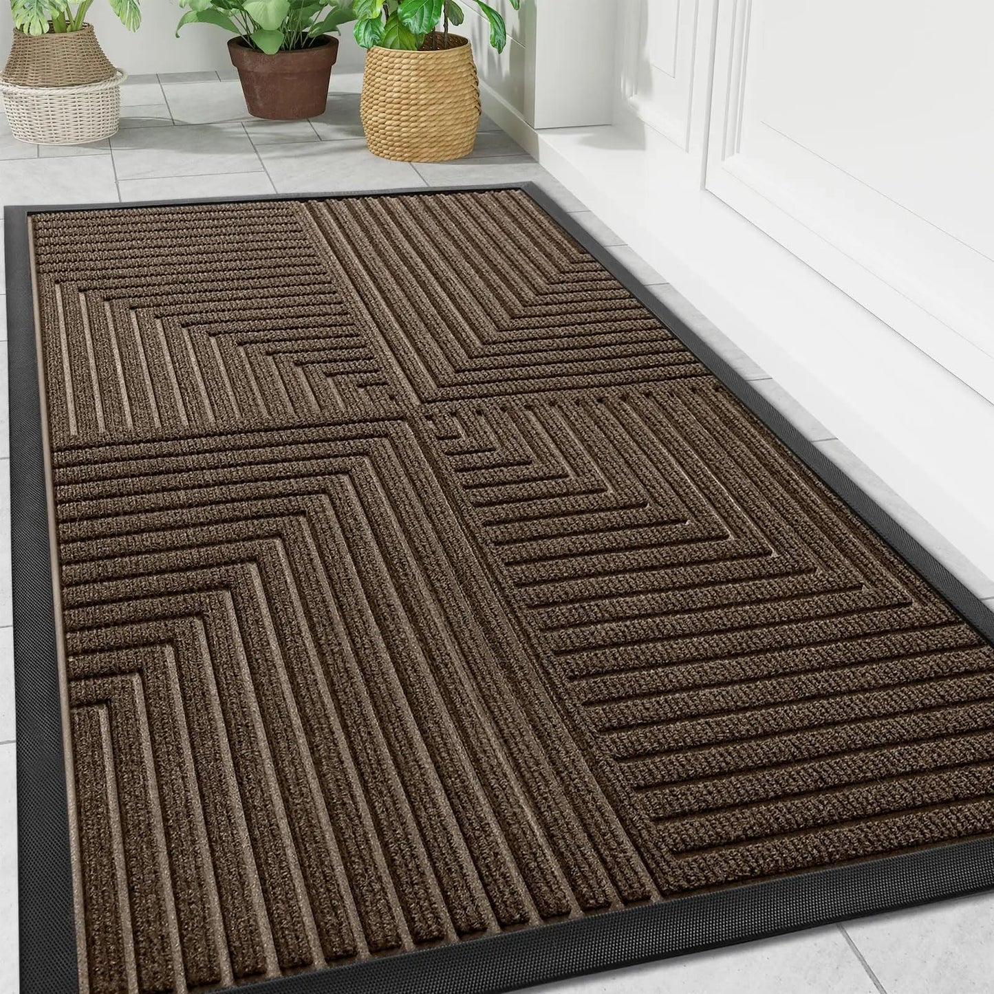 Deurmat Antislip voor Binnen en Buiten met Geometrisch Patroon