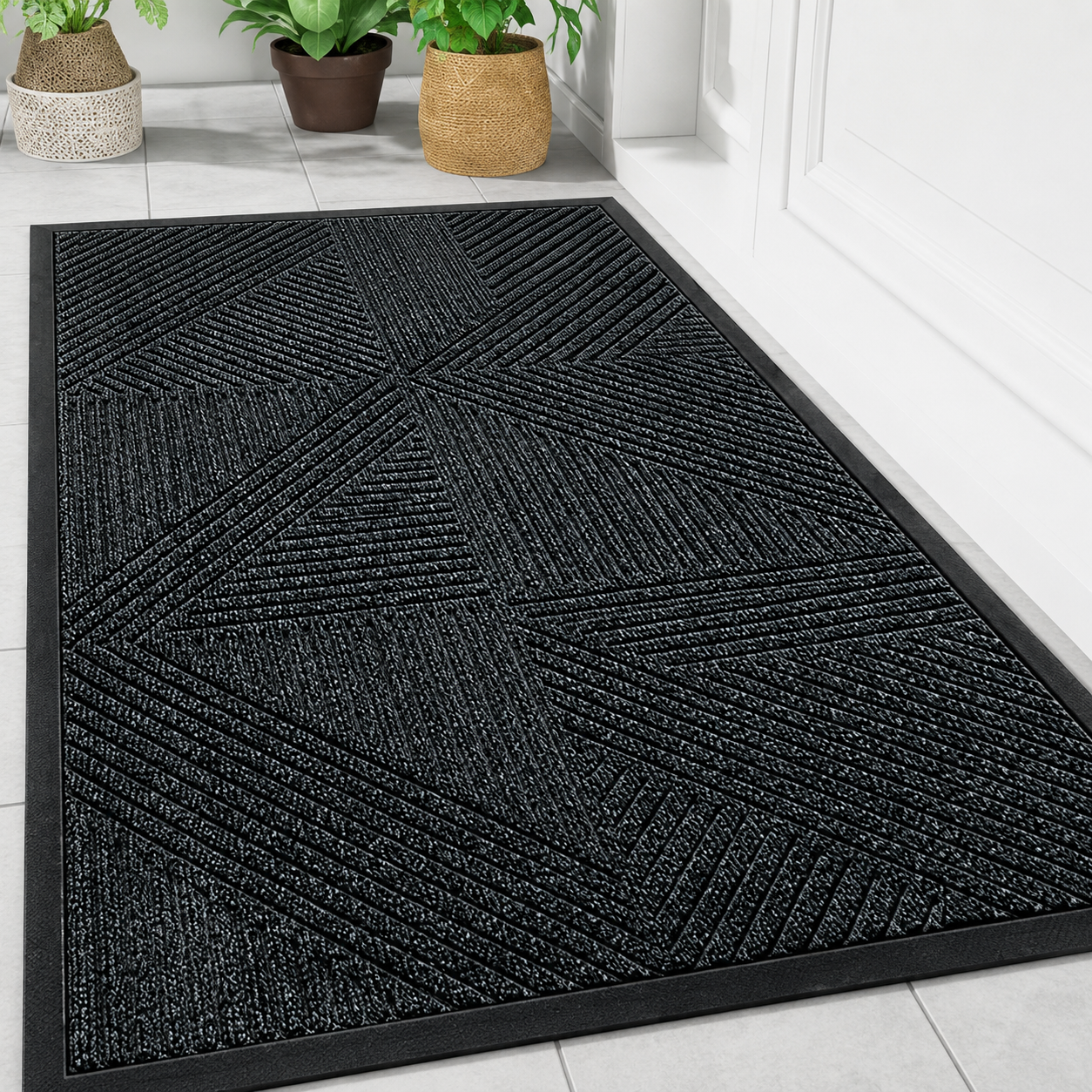 Deurmat Antislip voor Binnen en Buiten met Geometrisch Patroon