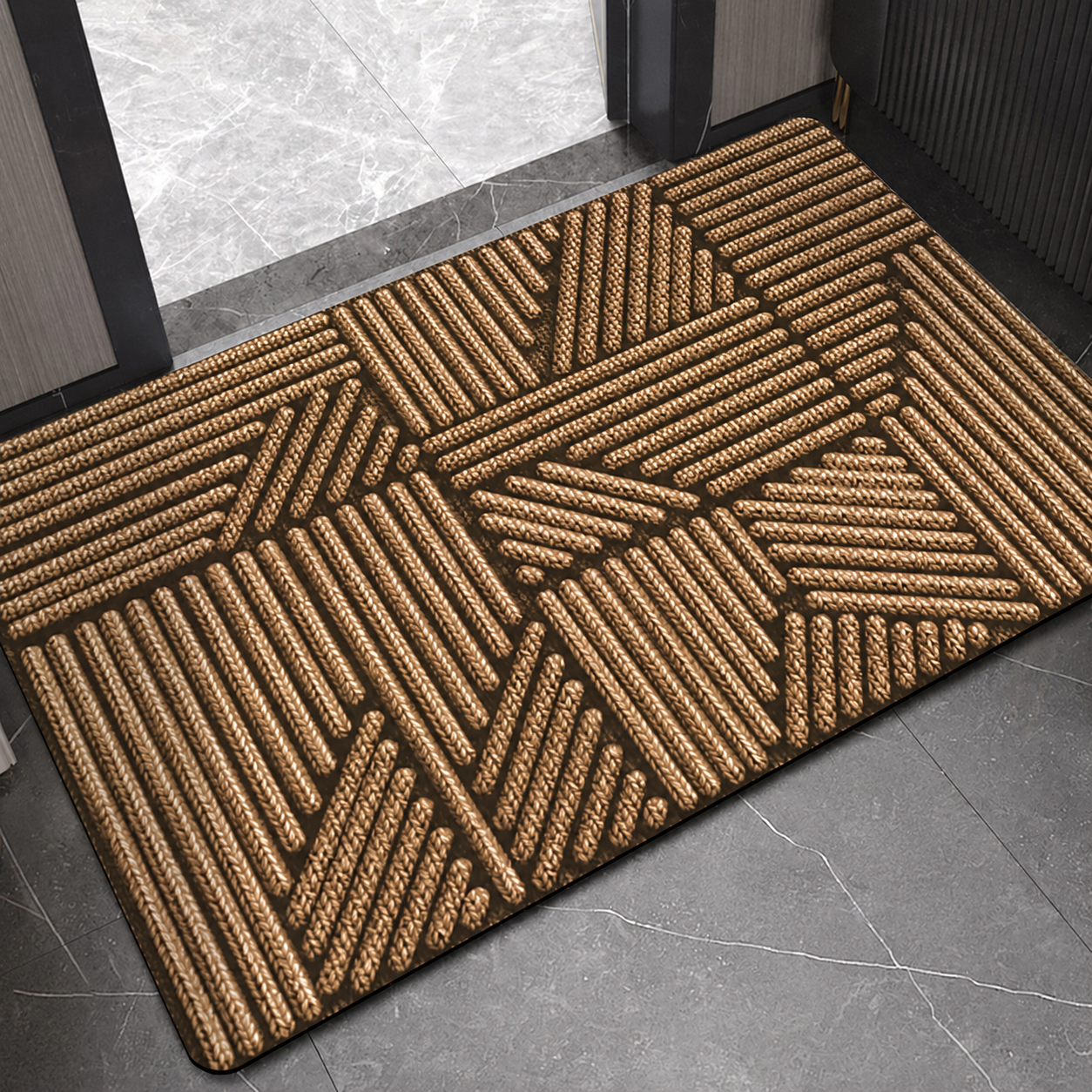 Deurmat Antislip voor Binnen en Buiten met Geometrisch Patroon