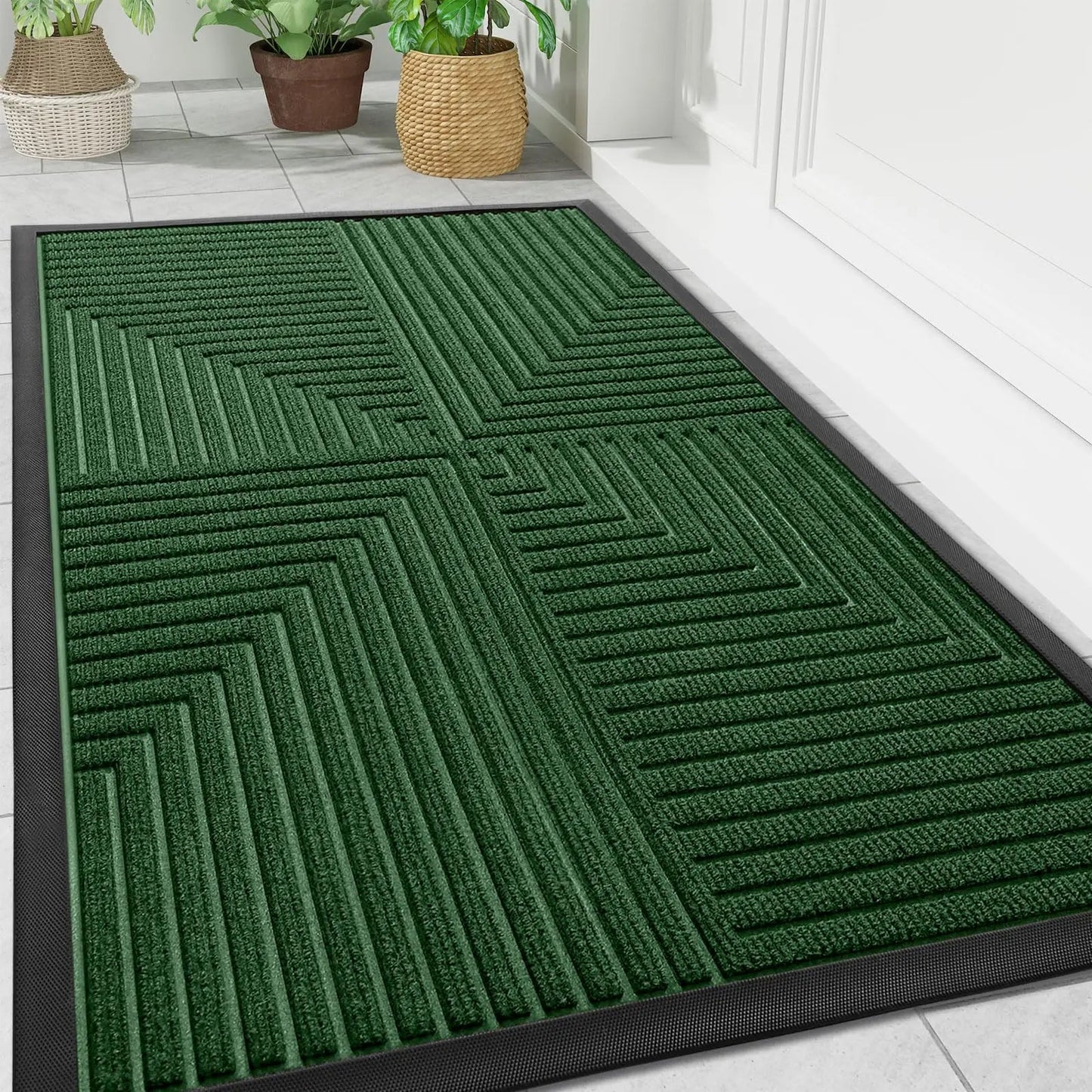 Deurmat Antislip voor Binnen en Buiten met Geometrisch Patroon