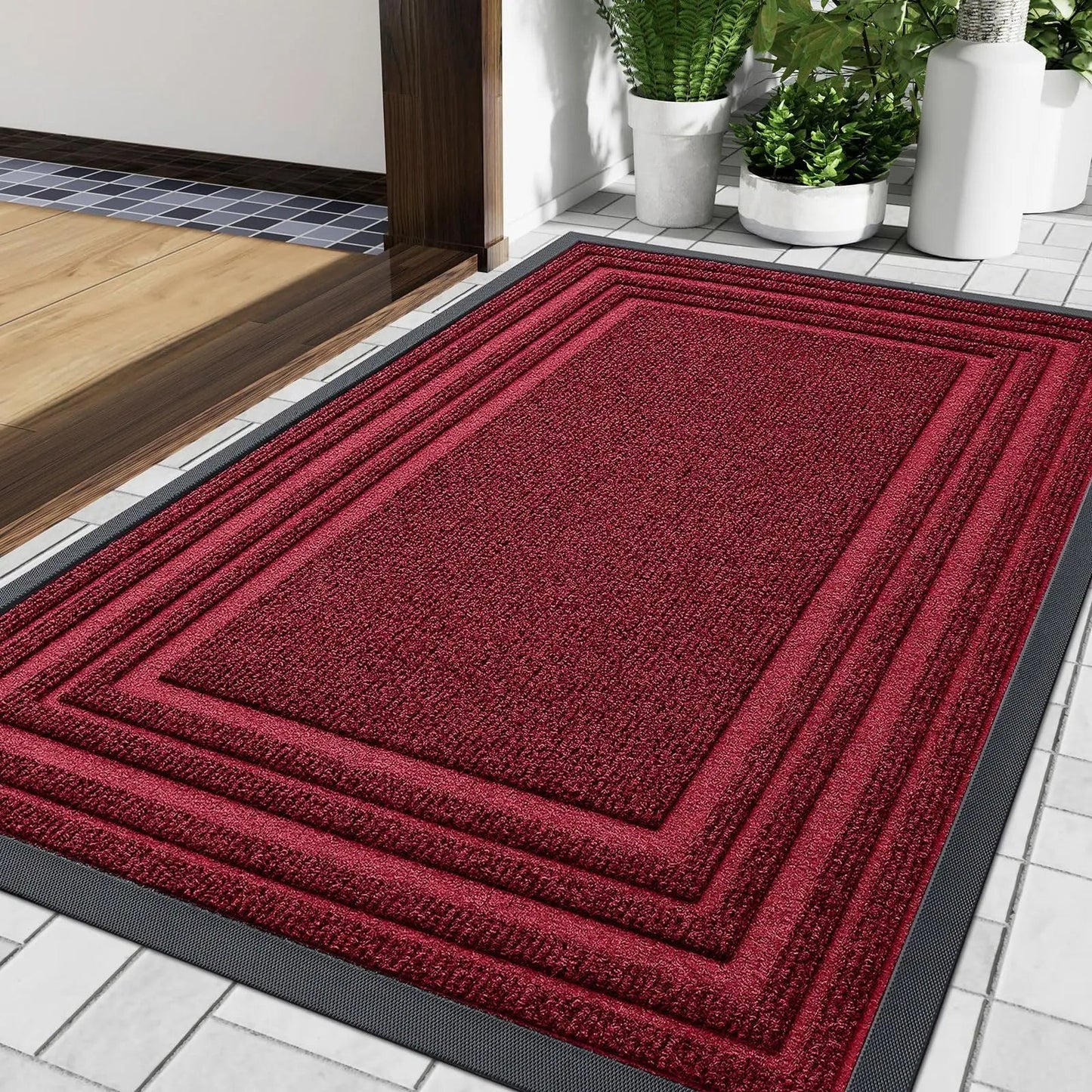 Deurmat Antislip voor Binnen en Buiten met Rand Design