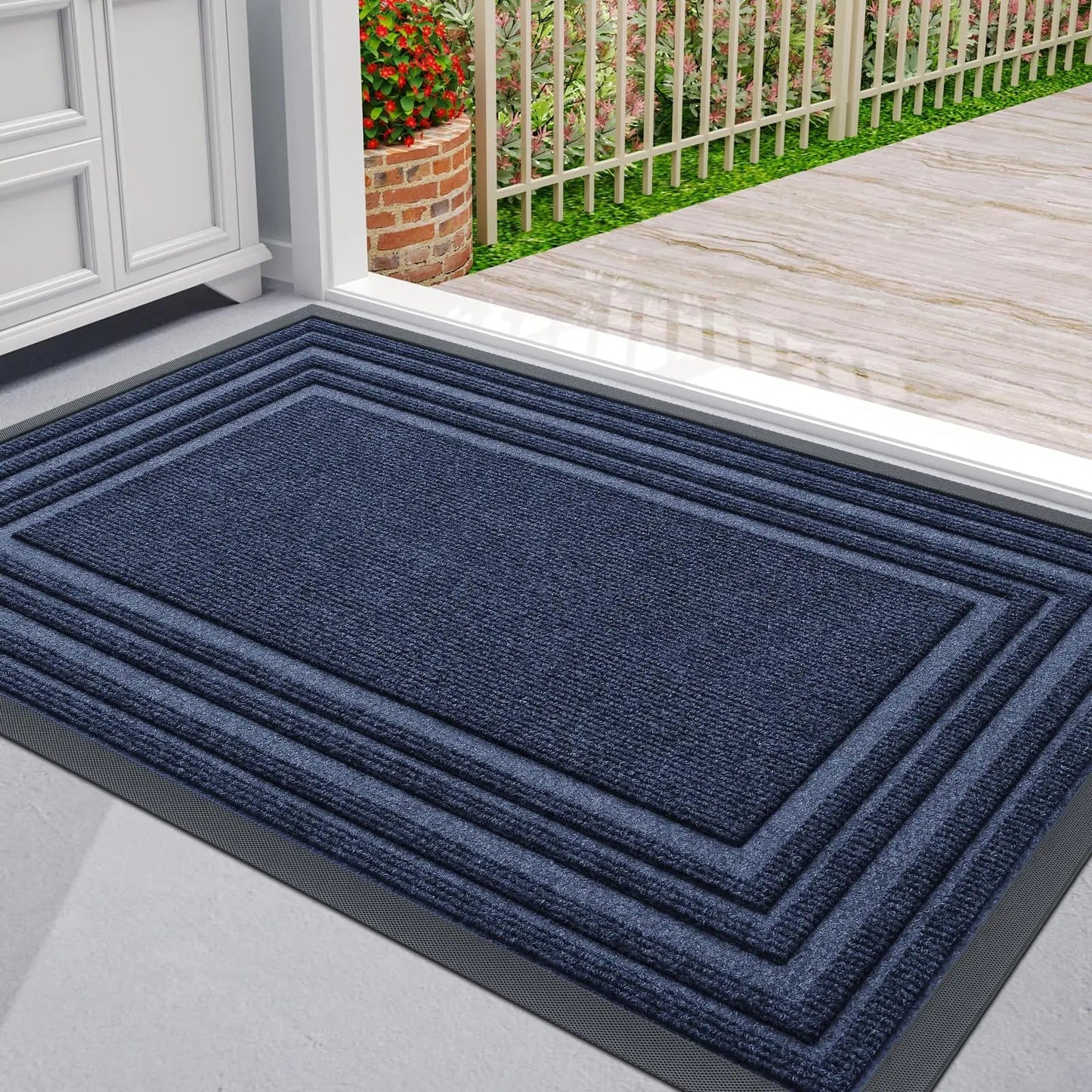 Deurmat Antislip voor Binnen en Buiten met Rand Design