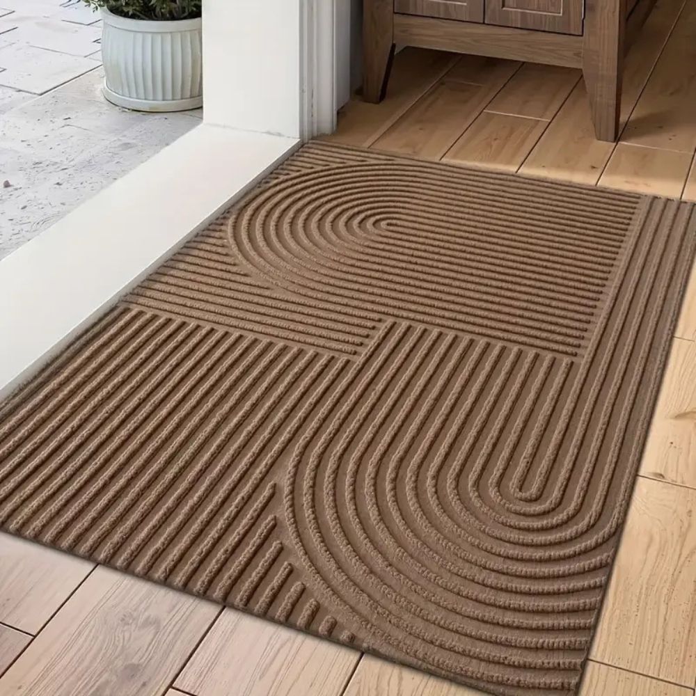 Deurmat Boog Patroon met Ribbeltextuur voor Binnen en Buiten