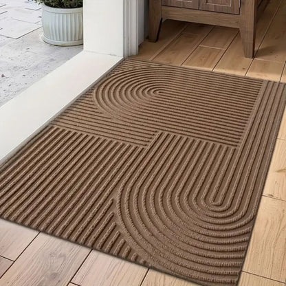 Deurmat Boog Patroon met Ribbeltextuur voor Binnen en Buiten